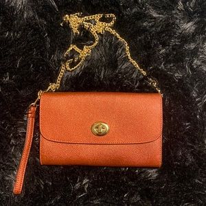 Rust color coach purse